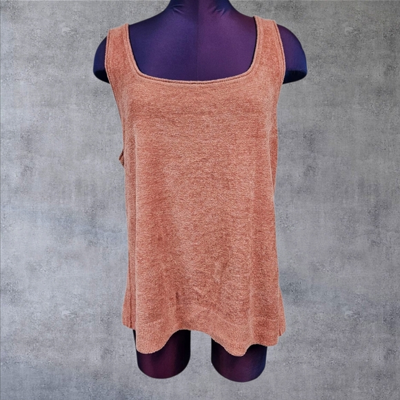Barefoot Dreams CozyChic Ultra Lite® Square Neck Tank Top Coral‎ Size 1X C17 - Picture 1 of 9